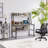 Metal Base Writing Desk with Power Outlet-315529022