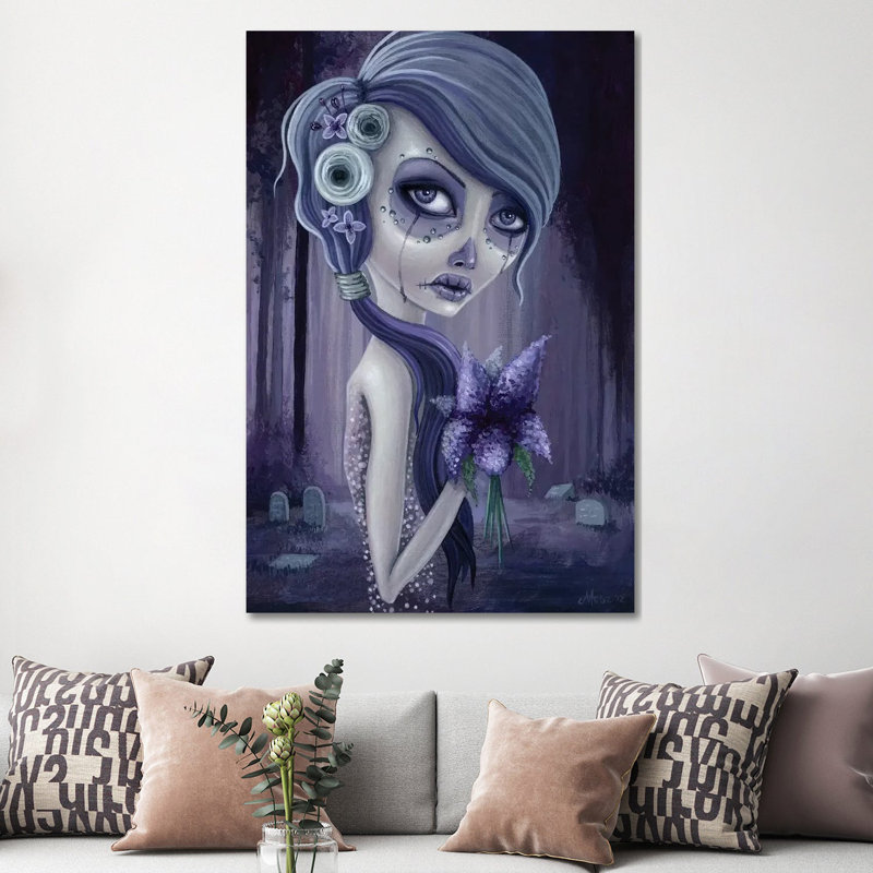 Lilacs In The Forest by Megan Majewski - Wrapped Canvas Print, 152.5 cm H x 101.5 cm W