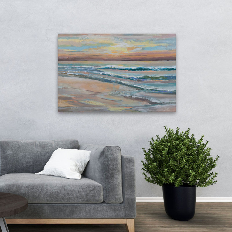 Coastal and Beachy Golden Hour, H 48 po x l 32 po