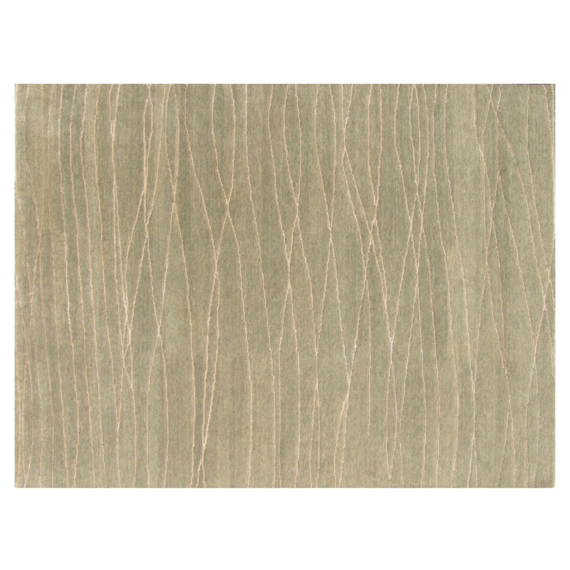 Tapis en laine tissé à plat à motif abstrait Berlene, Rectangle de 5 pi x 8 pi