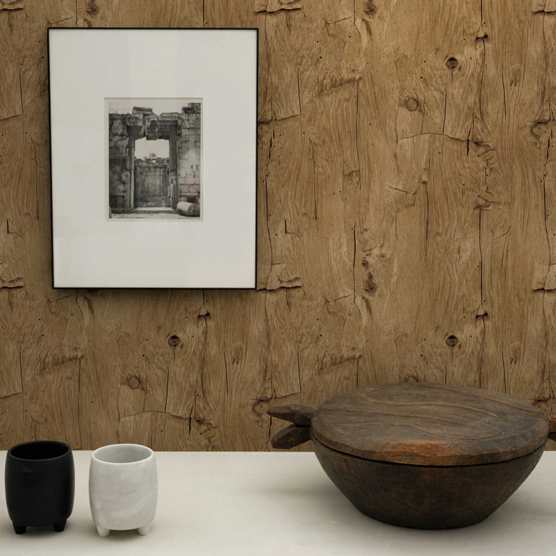 Drift Peel and Stick Wallpaper By Jeremiah Brent, 33" L x 20.5" W, Tan