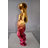 Gniya Textile Red and Gold King Kong with A Barrell Statue  Size: 14" x 7" x 24"H-409706185