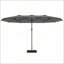Parasol à double face avec lumières solaires à DEL et base sable Outsunny pour jardin extérieur et patio