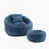 Chenille bleu paon