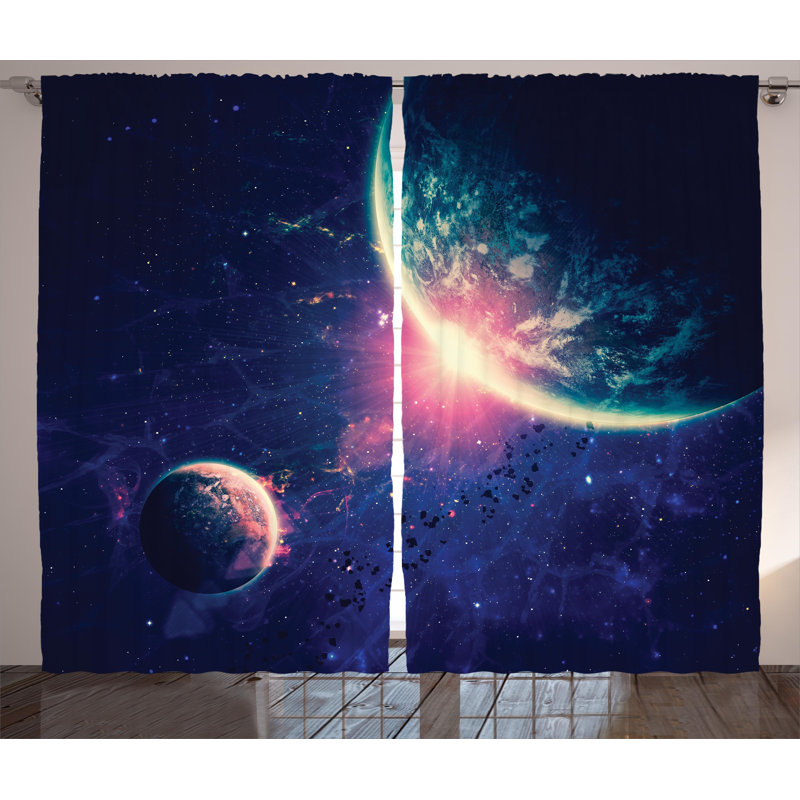 Sydnie Semi Sheer Curtain Pair, 54" W x 84" L