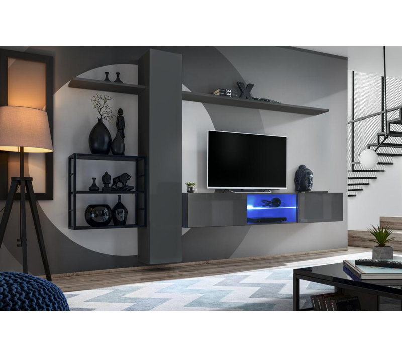 Unfinished Entertainment Centre for TVs up to 75", Graphite