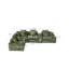 Canapé modulaire en forme de L 137,7 po en laine d'agneau moelleux vert-192650689-192650703
