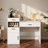 3-in-1 Vanity Desk With Flip Top Mirror And Hidden Storage