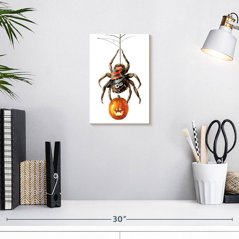 Brampt Spider Pumpkin, 12" H x 8" W