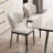 Cathelijn Modern Faux Leather Dining Chairs, Set of 2, Black Metal Legs-106804777