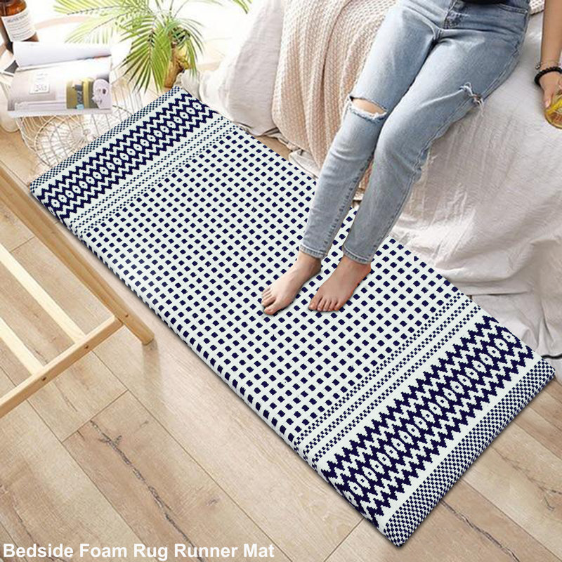 Krystl Anti-Fatigue Non-Skid Kitchen Mat, Navy