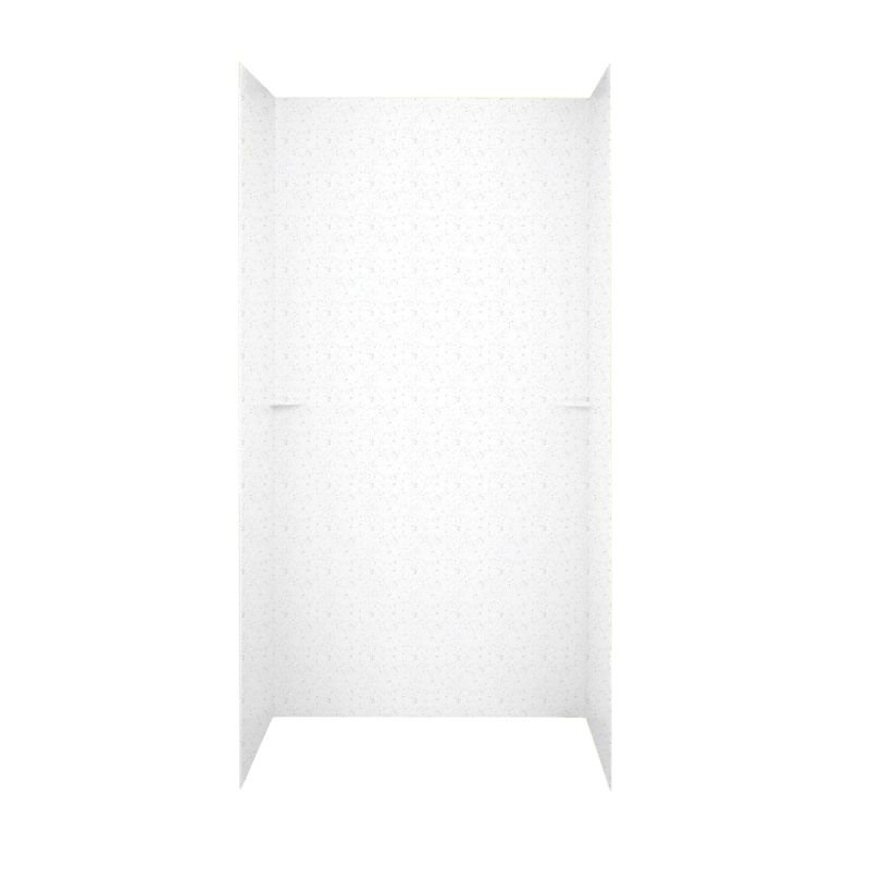 48 W 36 D 72 H Glue Up Solid Surface Wall, Arctic Granite