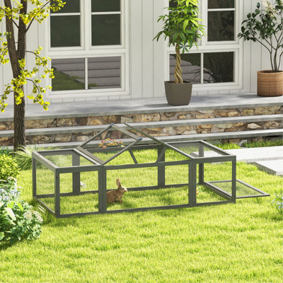 Cage à lapins en bois Pawhut