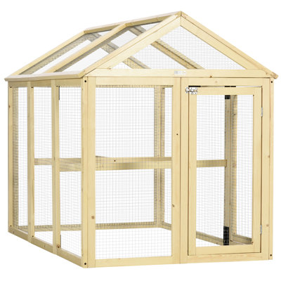 Poulailler en bois, poulailler spacieux pour 1 à 3 poulets, cour extérieure, ferme, combinable avec perchoirs et portes, peinture de revêtement