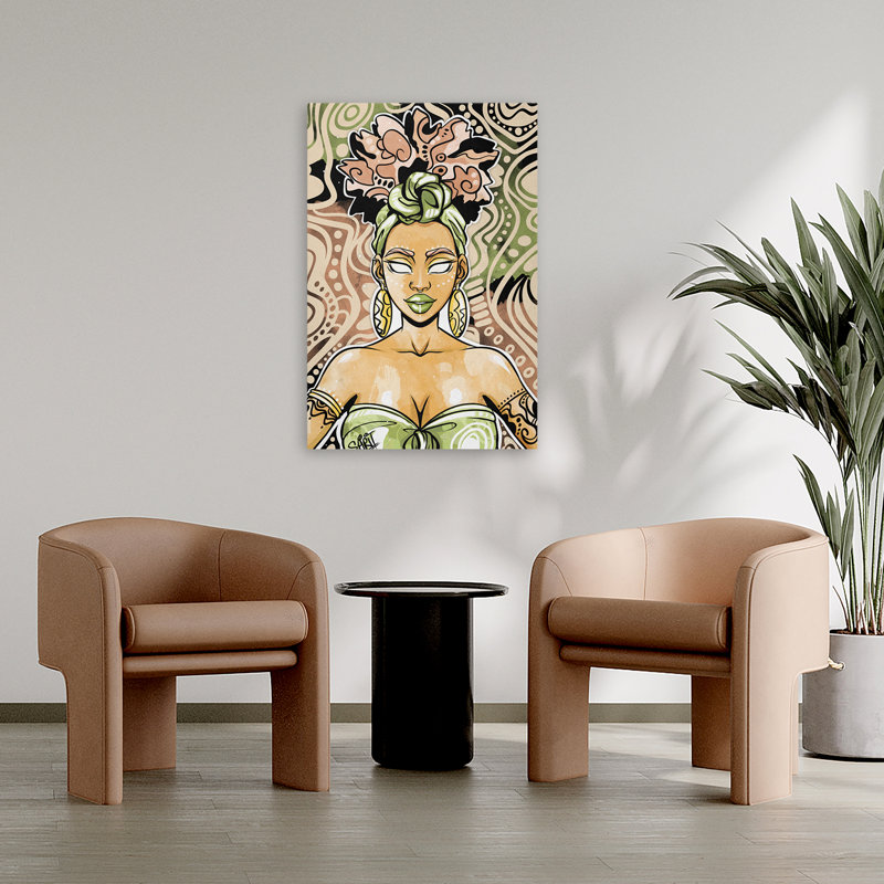 Nailah - art figuratif multicentrique, H 36 po x l 24 po