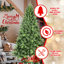 Arbre de Noël classique de 4 pi avec 636 pointes en PE + PVC - branches articulées réalistes, assemblage facile, support en métal stable, aspect naturel pour la décoration des Fêtes-2002050296