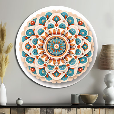 Georgiana - Geometric Round Metal Art