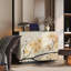 Commode 6 tiroirs en bois massif à motif floral