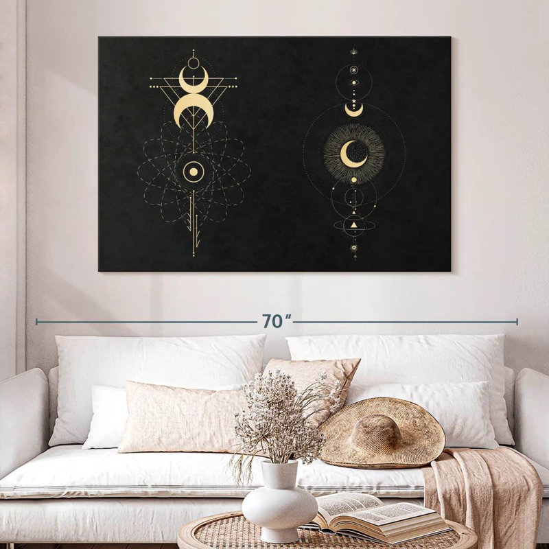 Adella Phases géométriques de la lune, H 34 po x l 51 po