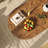 43" Modern Oval Coffee Table With Solid Wooden Veneer-419117346