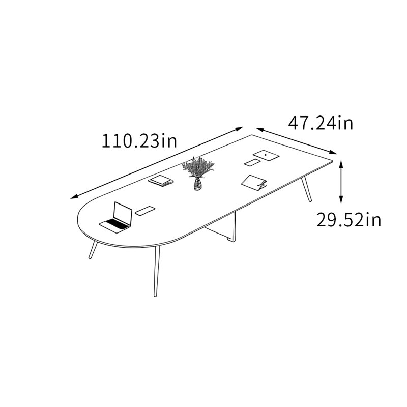 Palani, Brun noyer, H 29,52 po x L 110,23 po x l 47,24 po