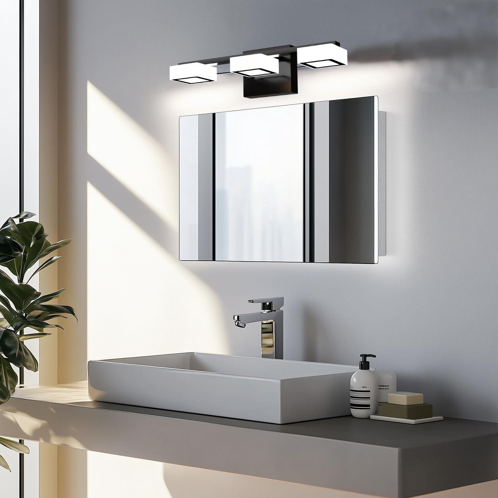 Wrought Studio LED Modern Bathroom Light Fixtures, 3-Light Dimmable ...