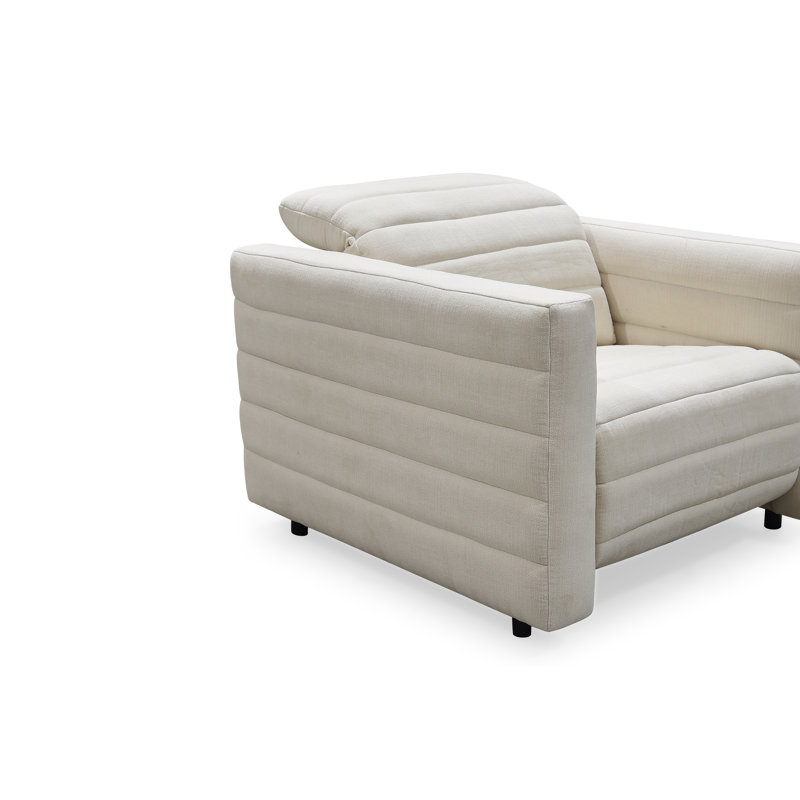Juno Power Recliner Chair Off White, White