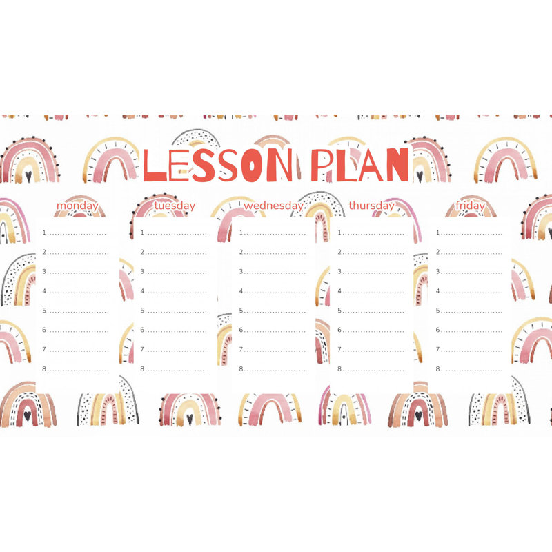 Magnetic Lesson Plan Pastel Rainbow