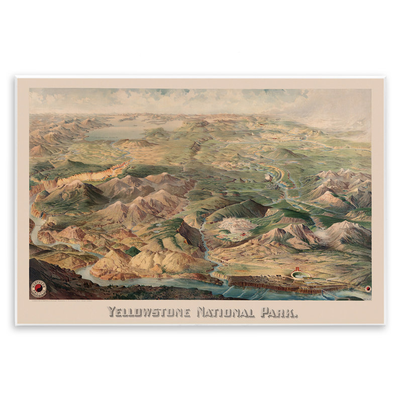 "Vintage Yellowstone Park" par Stellar Design Studio, H 10 po x l 15 po