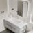Light luxury gray bathroom cabinet