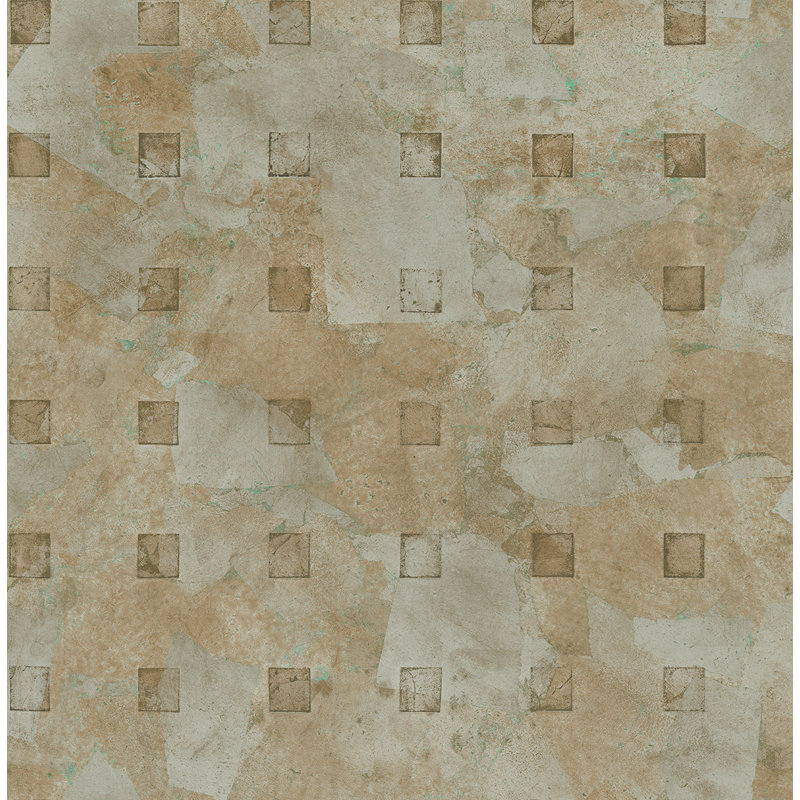 Rouleau de papier peint L 33 pi x l 20,5 po, Vert clair / doré