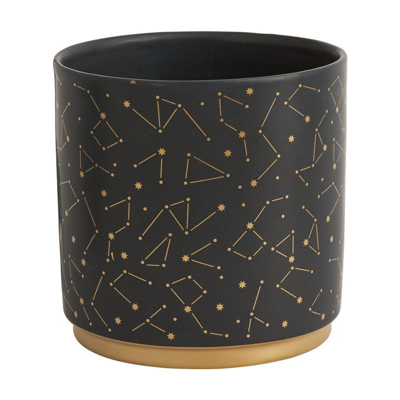 Pot à fleur en céramique Bansari, H 6,5 po x l 6,5 po x P 6,5 po