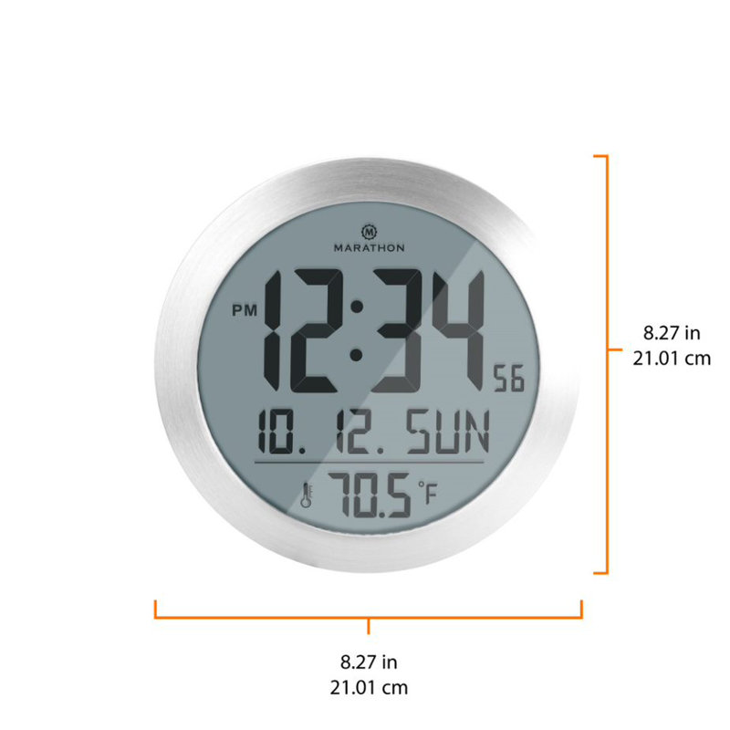 Horloge murale 8,2 po Home, Argent