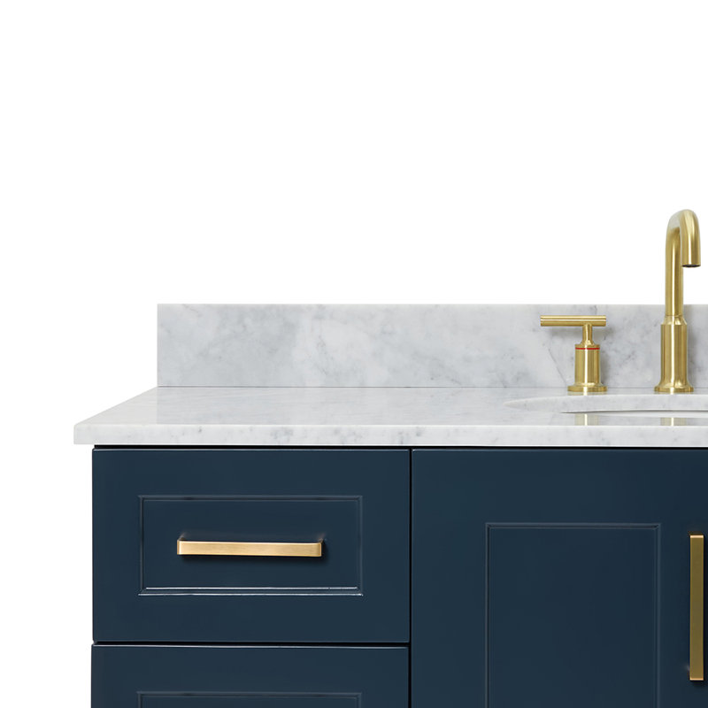 ARIEL TAYLOR 61 IN SINGLE RECTANGLE SINK VANITY, Midnight Blue, 61", Rectangular