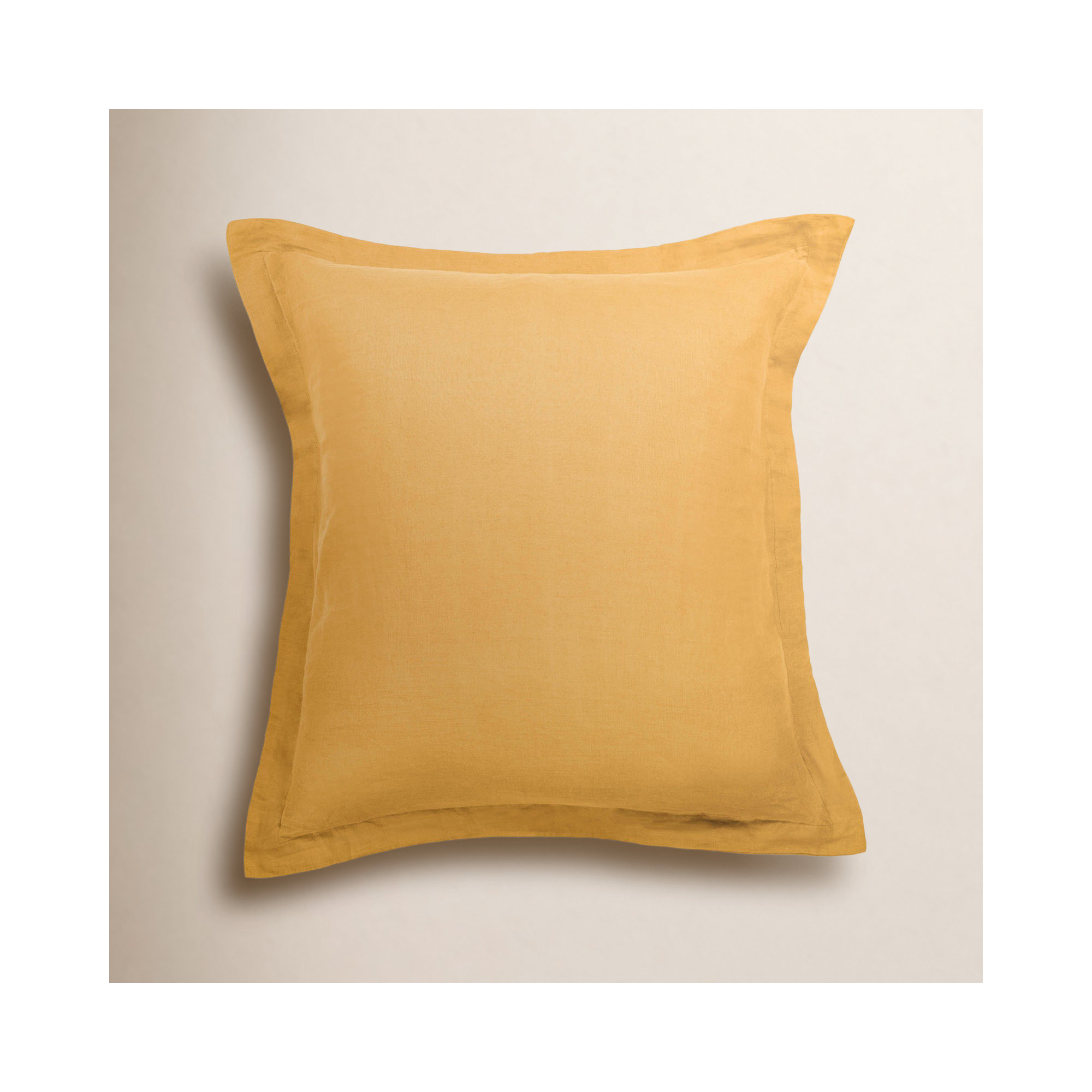 100% French Linen Flanged 26" X 26" Euro Sham, Honey