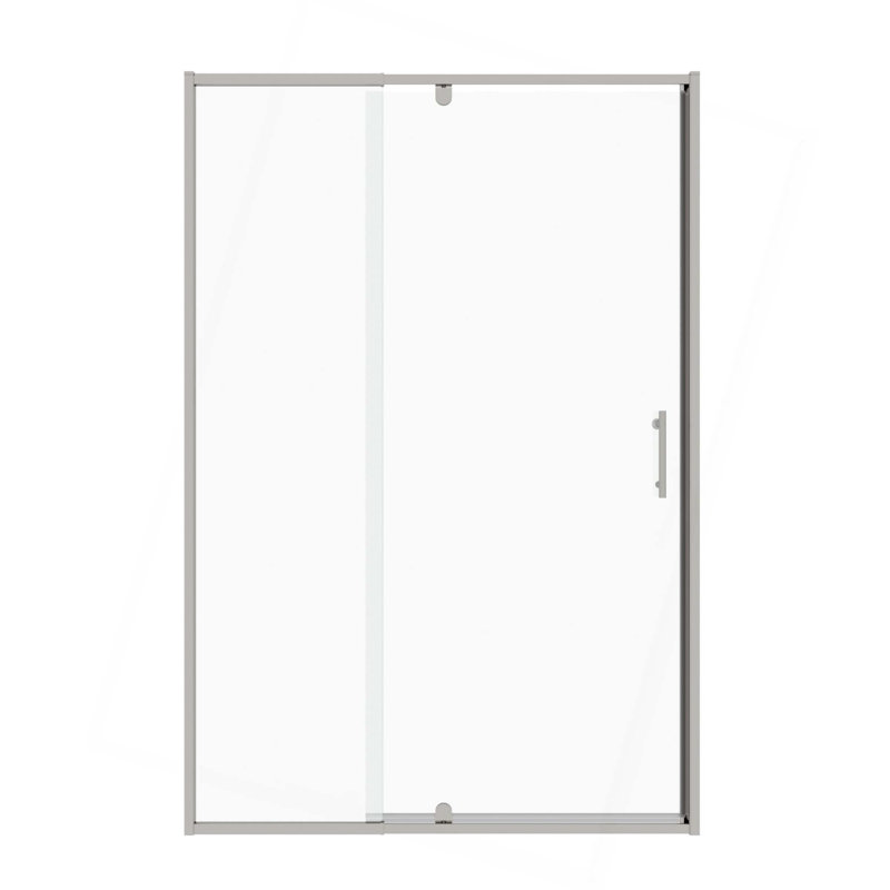 Porte de douche coulissante, porte coulissante, verre trempé, Chrome chrome