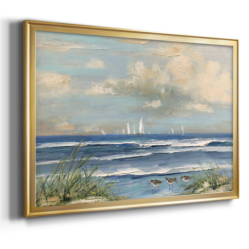 Ocean Regatta, reproduction d'art sur toile, Or, H 30 po x l 44 po x P 1,5 po