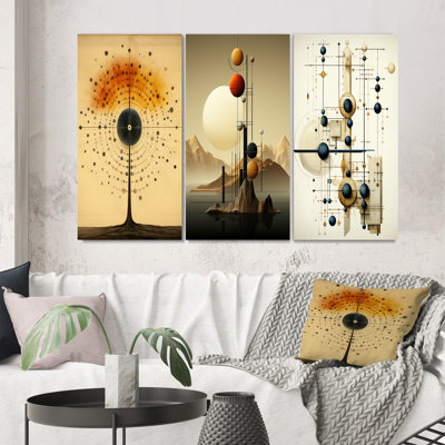 "Infinite Poss Possibilit rétro", 3 pièces sur toile