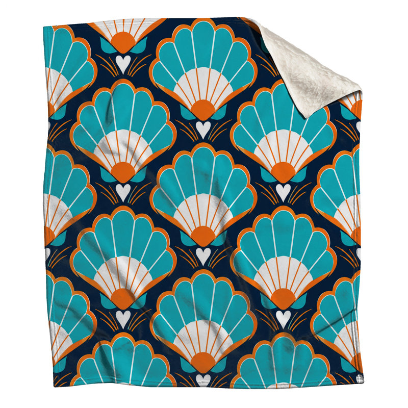 Couvertures bleues et orange, 50in W x 60in H
