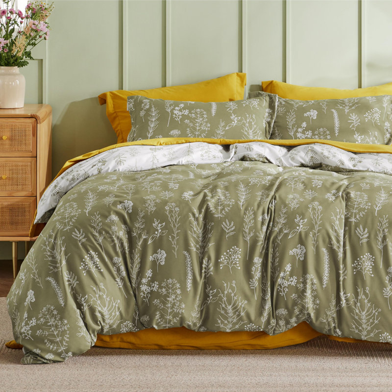 Bedsure Duvet Cover King Size - Reversible Duvet Cover Set with Zipper Closure, 3 Pieces Floral Patterned Bedding Set