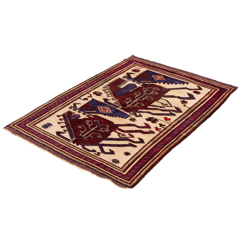 Tapis crème tadjik 4 pi 7 po x 6 pi 5 po