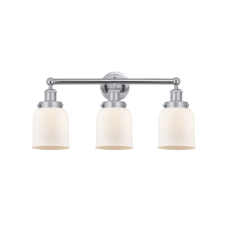Éclairage de salle de bain à intensité variable à 3 lumières Armoni, Blanc mat, Chrome poli