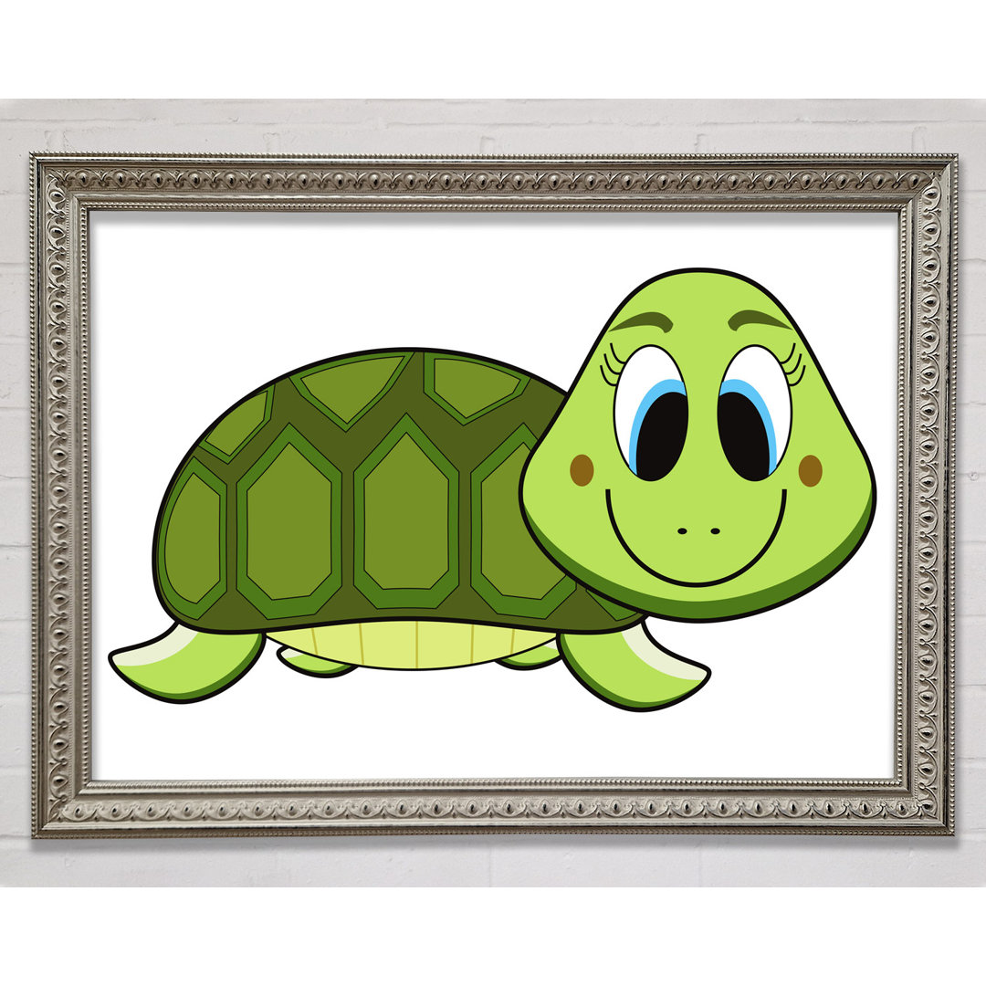 Happy Turtle Lilac - Einzelner Bilderrahmen Kunstdrucke