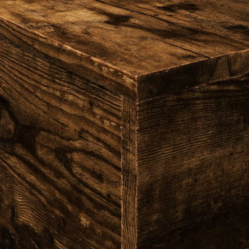 Chamara Block Coffee Table, Smoked Oak