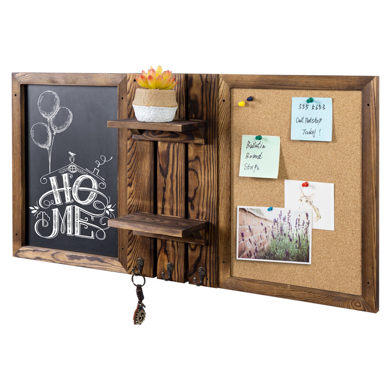 Wall Mounted Combo Board, Black/Brown