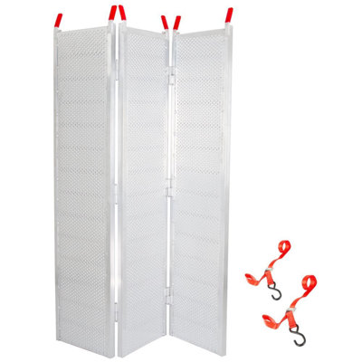 Black Widow Punch Plate Aluminum Wide ATV Ramp, 1500 Lbs Capacity, Silver