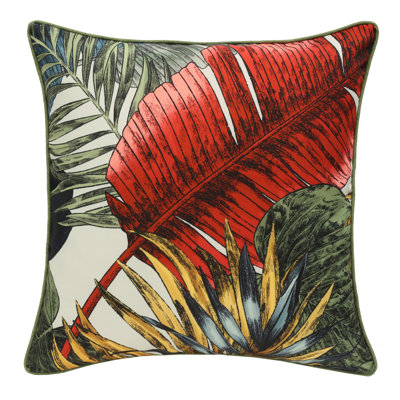 Tropicana Butterfly Floral Indoor/Outdoor Reversible Throw Pillow