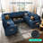 Sherry 106" Corduroy Sleeper Sectional With Storage Chaise & USB Charging-875237481