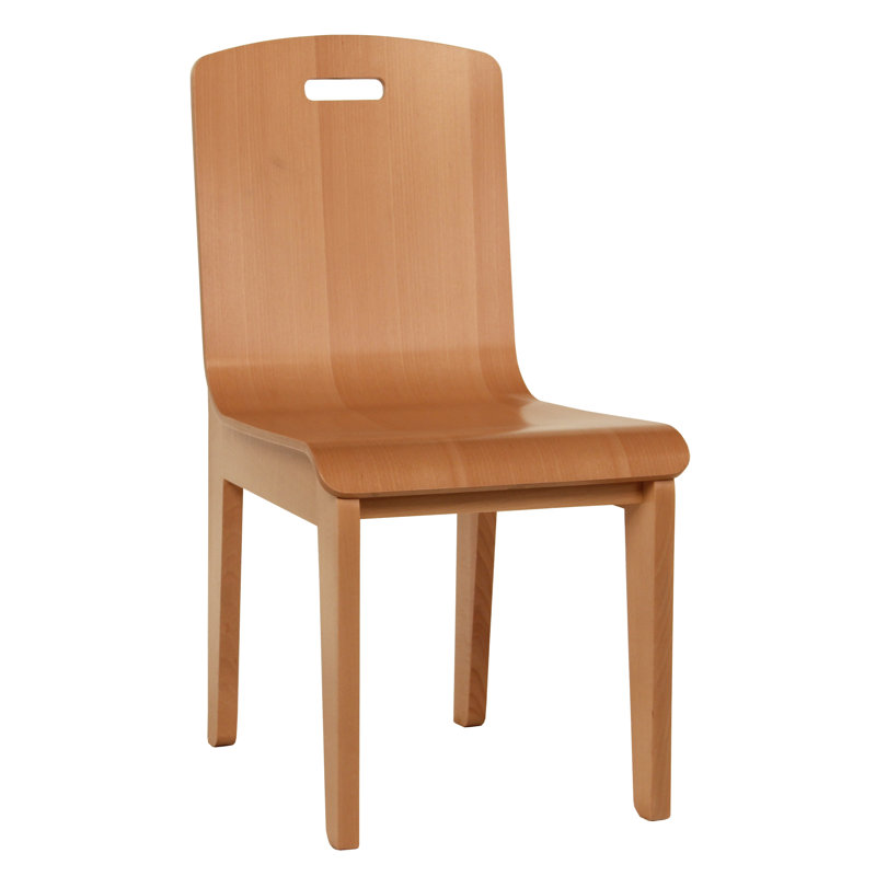 Chaise de salle à manger courbée, Naturel