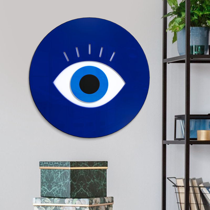 Suspension murale moderne Evil Eye, H 16 po x l 16 po x P 1 po